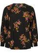 Long-sleeved blouse with floral print, Black, Packshot image number 0