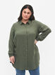Long plain viscose shirt, Thyme, Model image number 0
