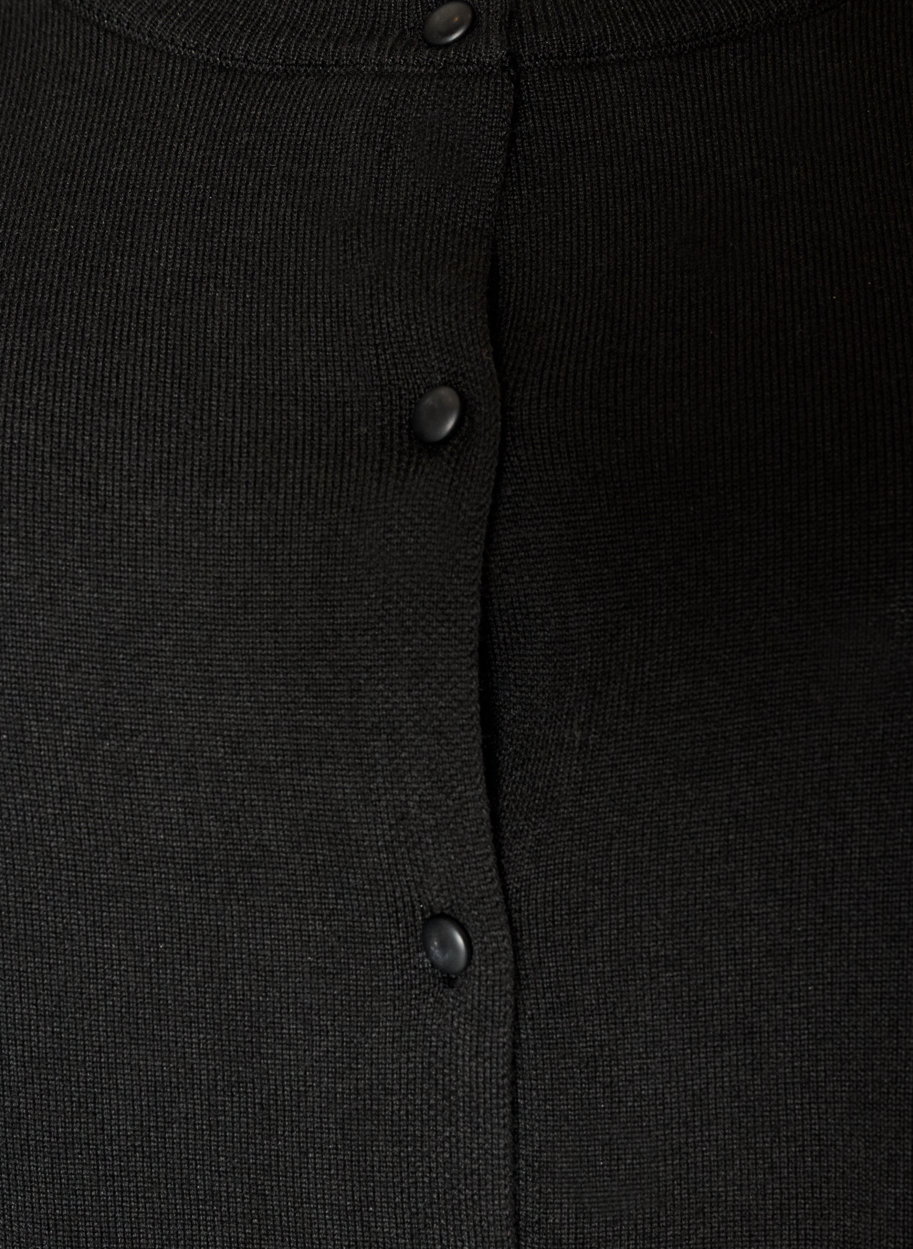 ZizzifashionCardigan with a wide lace hem, Black, Packshot image number 2