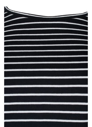 Basics cotton t-shirt 2-pack, Black/Black Stripe, Packshot image number 3