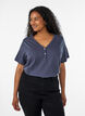 T-shirt with button detail, Grey, Model image number 0