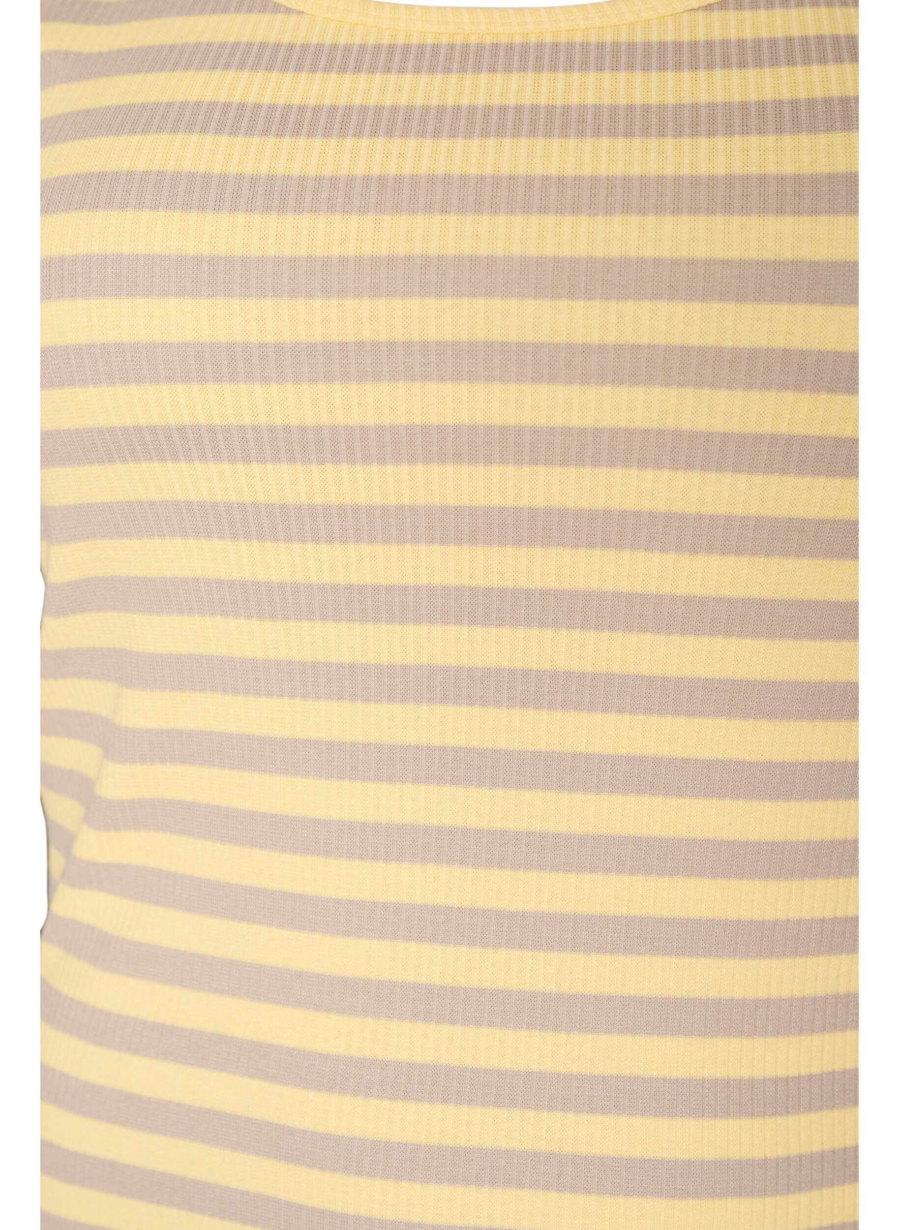 ZizzifashionStriped tank top with a rib structure, Yellow, Packshot image number 2