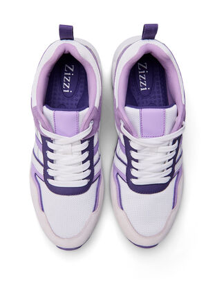 Wide fit trainers, White Purple, Packshot image number 3