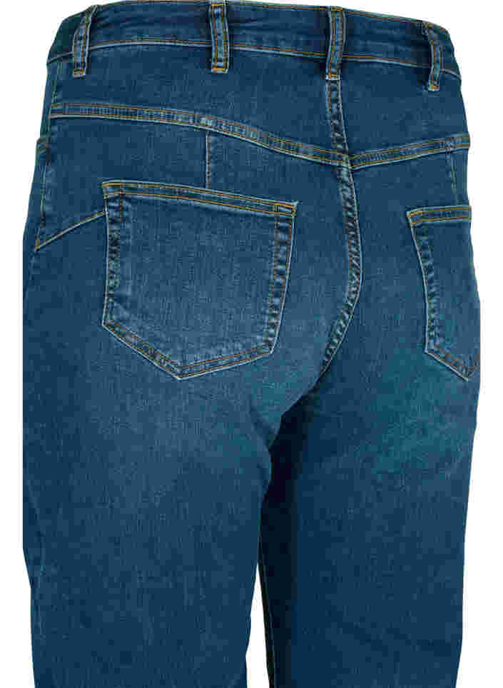 High waist Gemma jeans with push up, Blue denim, Packshot image number 3