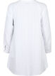 Long viscose shirt with striped structure, Bright White, Packshot image number 1