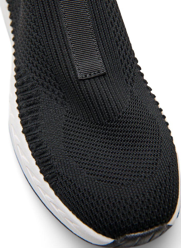 Sneakers in stretchy knit material, Black, Packshot image number 3