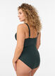 Swimsuit with ring detail and draping, Green, Model image number 1