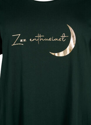Short-sleeved nightgown in organic cotton, Scarab Enthusiast, Packshot image number 2