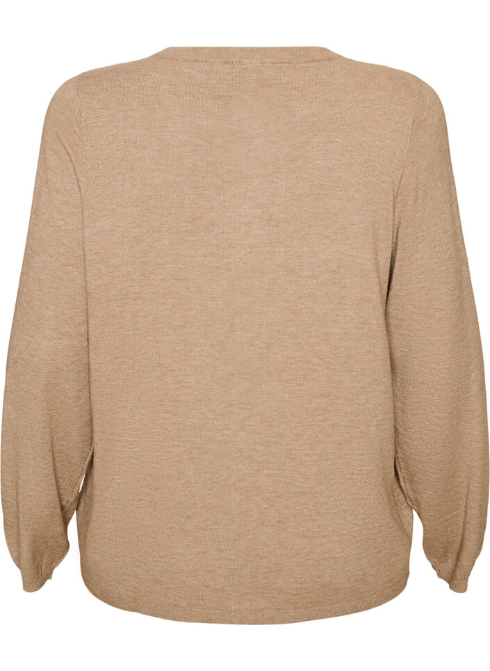 Cardigan with round buttons, Beige, Packshot image number 1