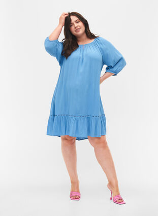 Viscose dress with 3/4 sleeves, Pacific Coast, Model image number 3