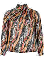 Printed blouse with smock, Multi Aop, Packshot
