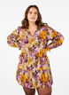 Long-sleeved tunic with floral print, Purple Flower, Model image number 0