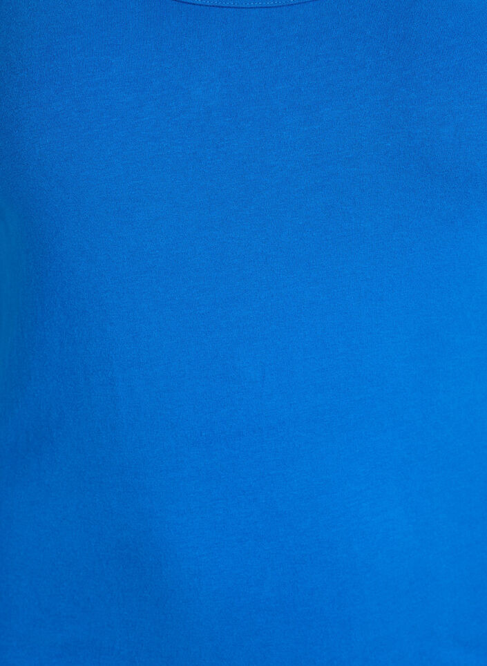 Cotton basic top, Blue, Packshot image number 2