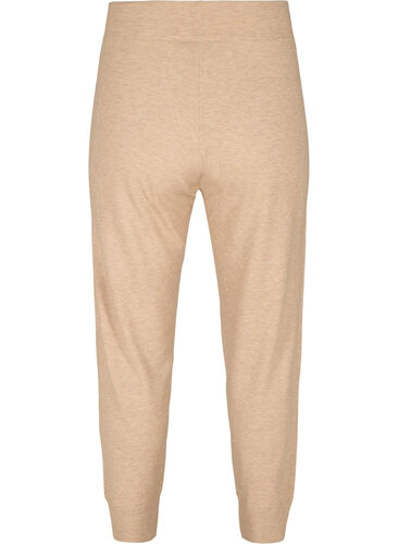 Marled knitted trousers a ribbed structure, Nomad Mel, Packshot image number 1