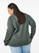 Sweatshirt with embroidered cut-outs, Thyme, Model image number 1