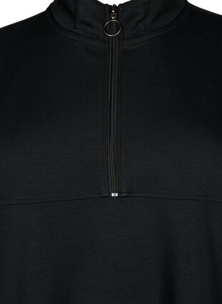 Sweatdress in modal mix with high neck, Black, Packshot image number 2