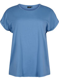 Short sleeve cotton blend T-shirt, Moonlight Blue, Packshot
