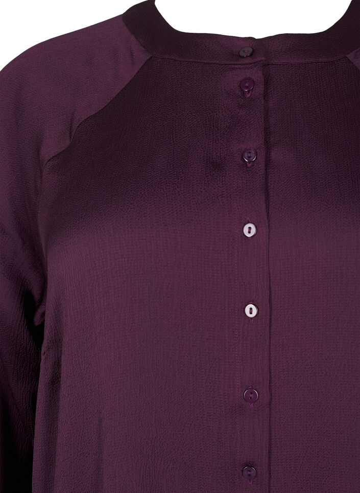 Long shirt with buttons and long sleeves, Potent Purple, Packshot image number 2