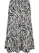 Long skirt with zebra print, Black w. White Zebra, Packshot image number 1