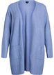 Ribbed Knit Cardigan with Pockets, Blue, Packshot image number 0