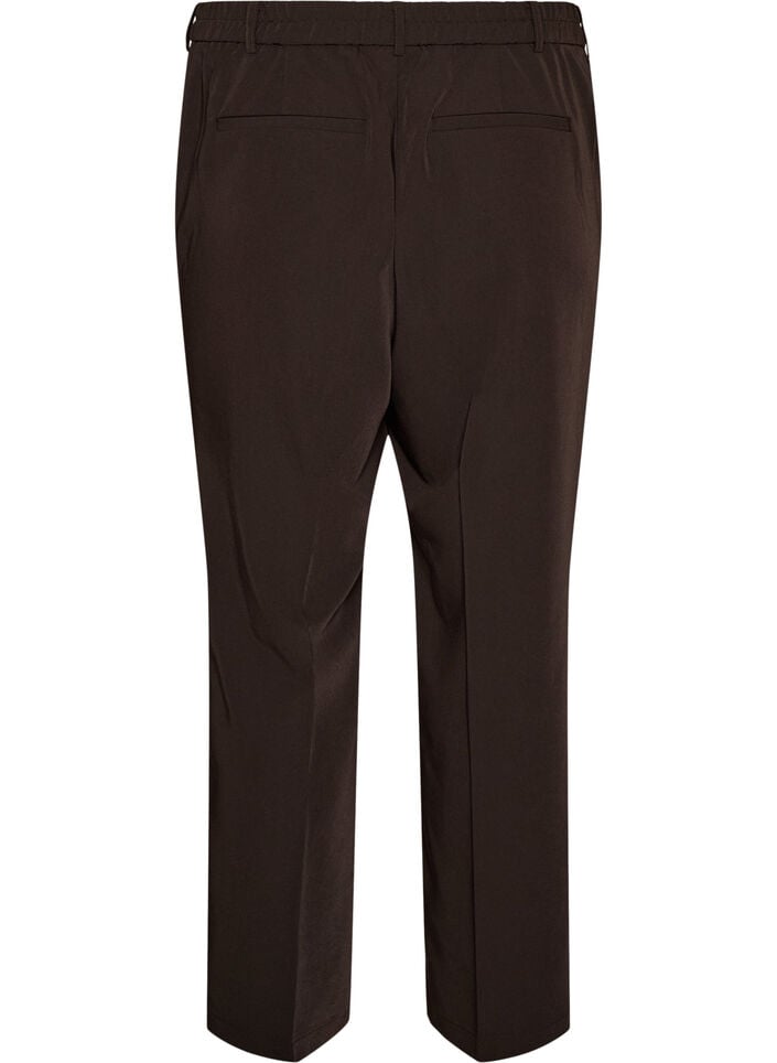 High-waisted tailored trousers with pressed creases, Brown, Packshot image number 1