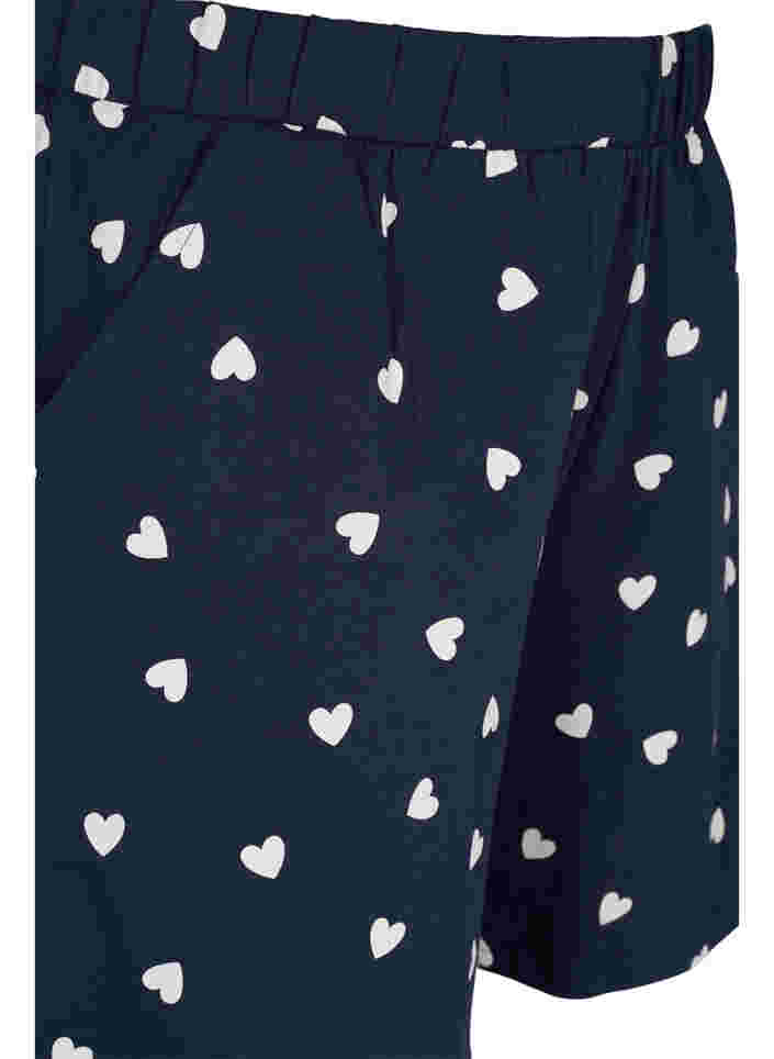 Pyjama shorts in cotton, Navy Blazer AOP, Packshot image number 2