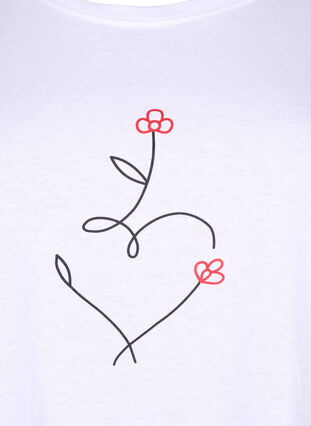 FLASH - T-shirt with motif, Bright White Heart, Packshot image number 2