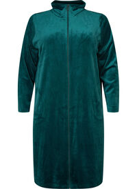 Velour dress with zip and pockets