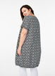 Short-sleeved cotton dress with print, Black, Model image number 2