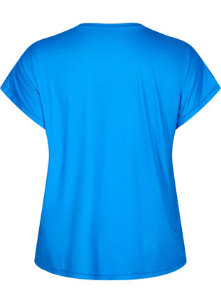 Short-sleeved workout t-shirt, Brilliant Blue, Packshot image number 1