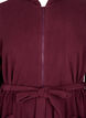 Morning robe with zipper and hood, Dark Bordeaux, Packshot image number 2