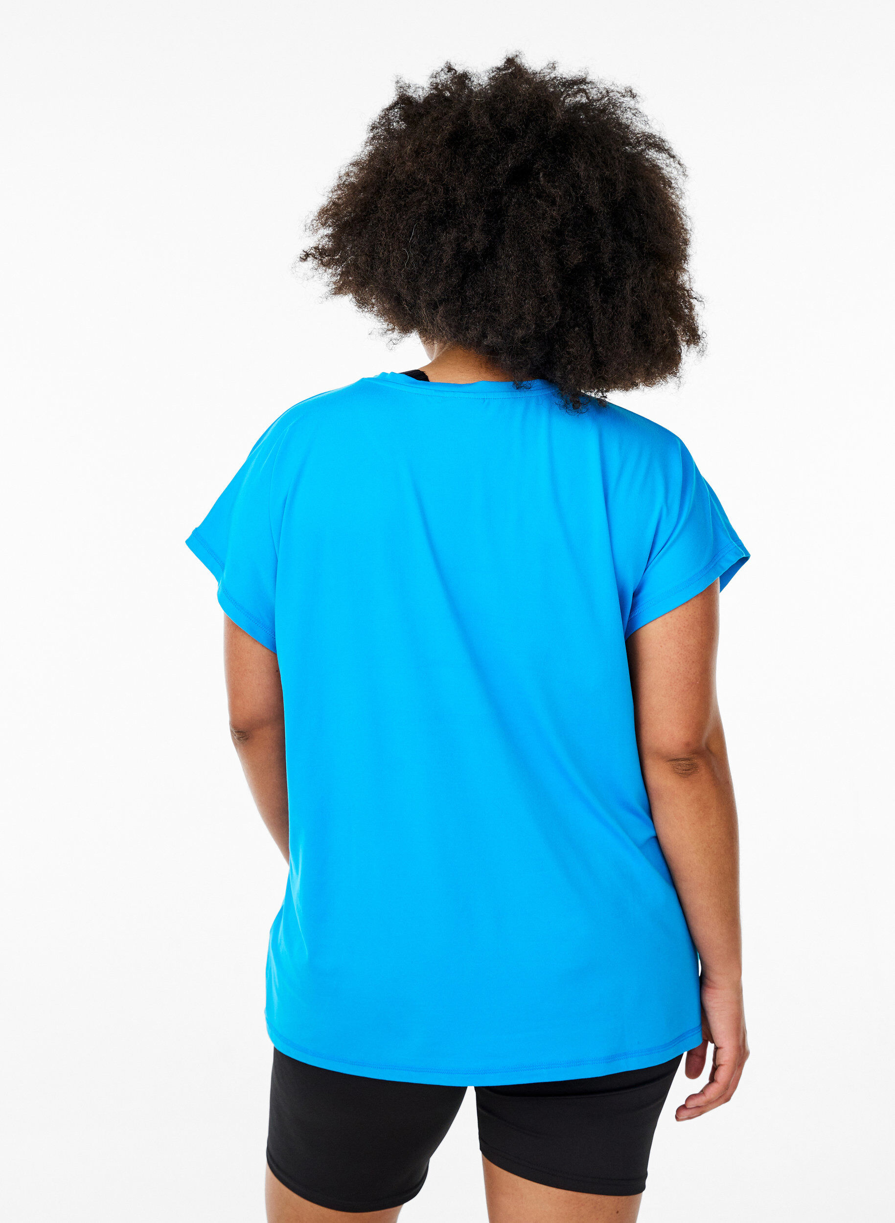 ZizzifashionSolid-coloured training T-shirt, Blue, Model image number 2