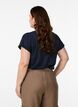 Short sleeved cotton blend t-shirt, Blue, Model image number 2