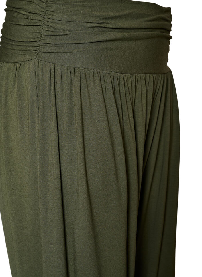 Loose-fitting harem trousers, Green, Packshot image number 2