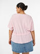 Blouse with texture and a tie-waist, Pink, Model image number 2