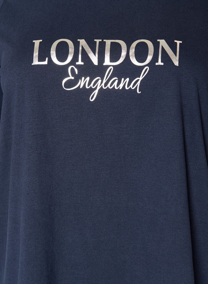 T-shirt with motif, Blue, Packshot image number 2