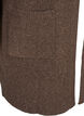 Ribbed Knit Cardigan with Pockets, Brown, Packshot image number 3