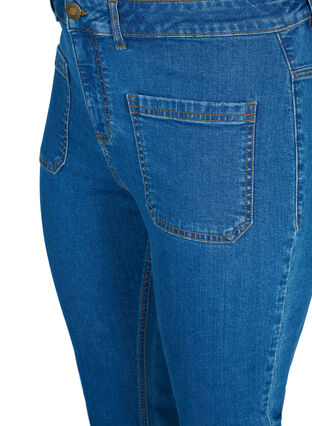 Ellen bootcut jeans with large pockets, Blue denim, Packshot image number 2