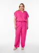 FLASH - Straight fit trousers with high waist, Pink, Model image number 0