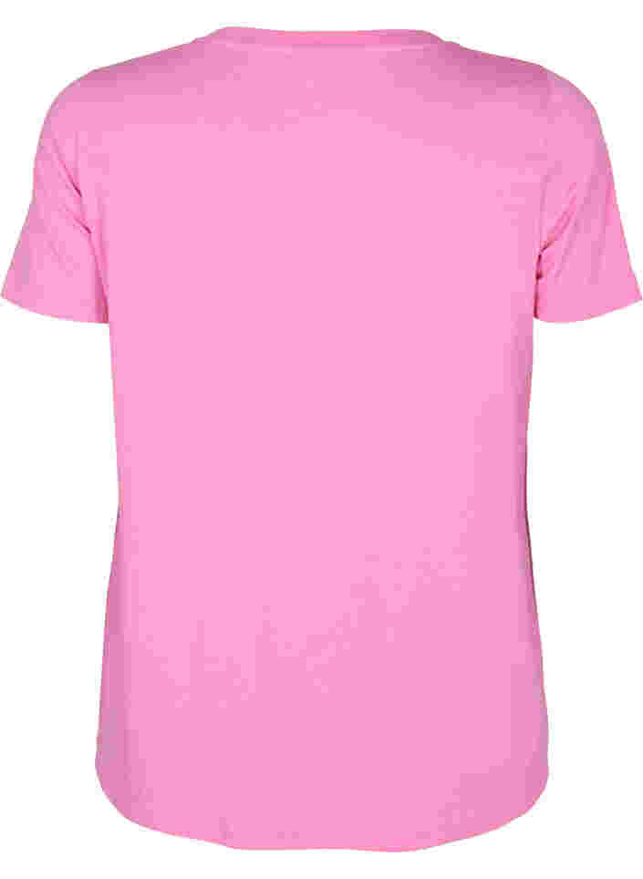 Support the breasts - T-shirt in cotton, Wild Orchid, Packshot image number 2