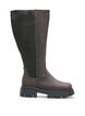 Long boot with a ribbed elasticated shaft and chunky sole, Brown, Packshot image number 0