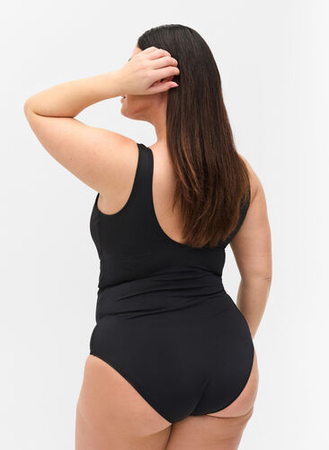 Swimsuit with drawstring details, Black, Model image number 1
