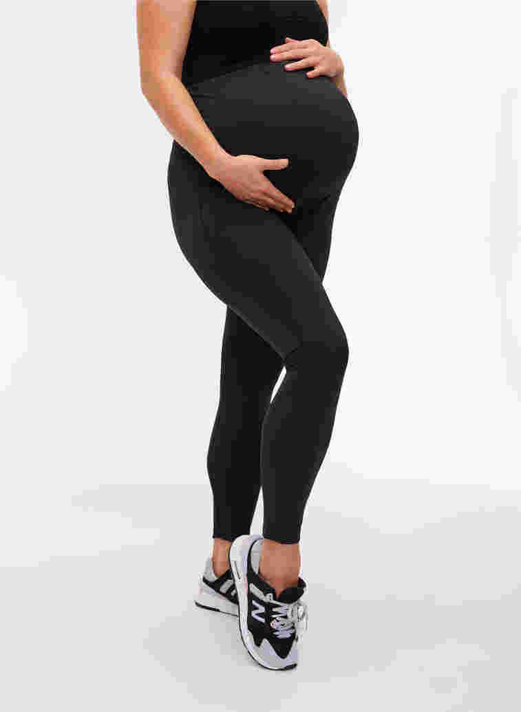 Maternity training tights, Black, Model image number 1
