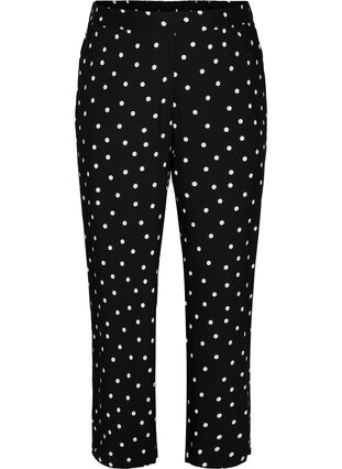 Lose viscose pants with dots, Black Dot, Packshot image number 0