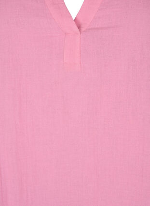 3/4 sleeve tunic in cotton, Rosebloom, Packshot image number 2