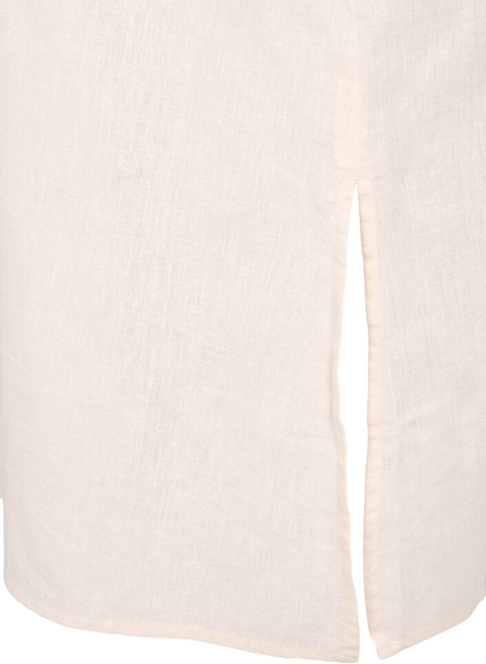 Cotton blend kaftan dress with linen, Beige, Packshot image number 3
