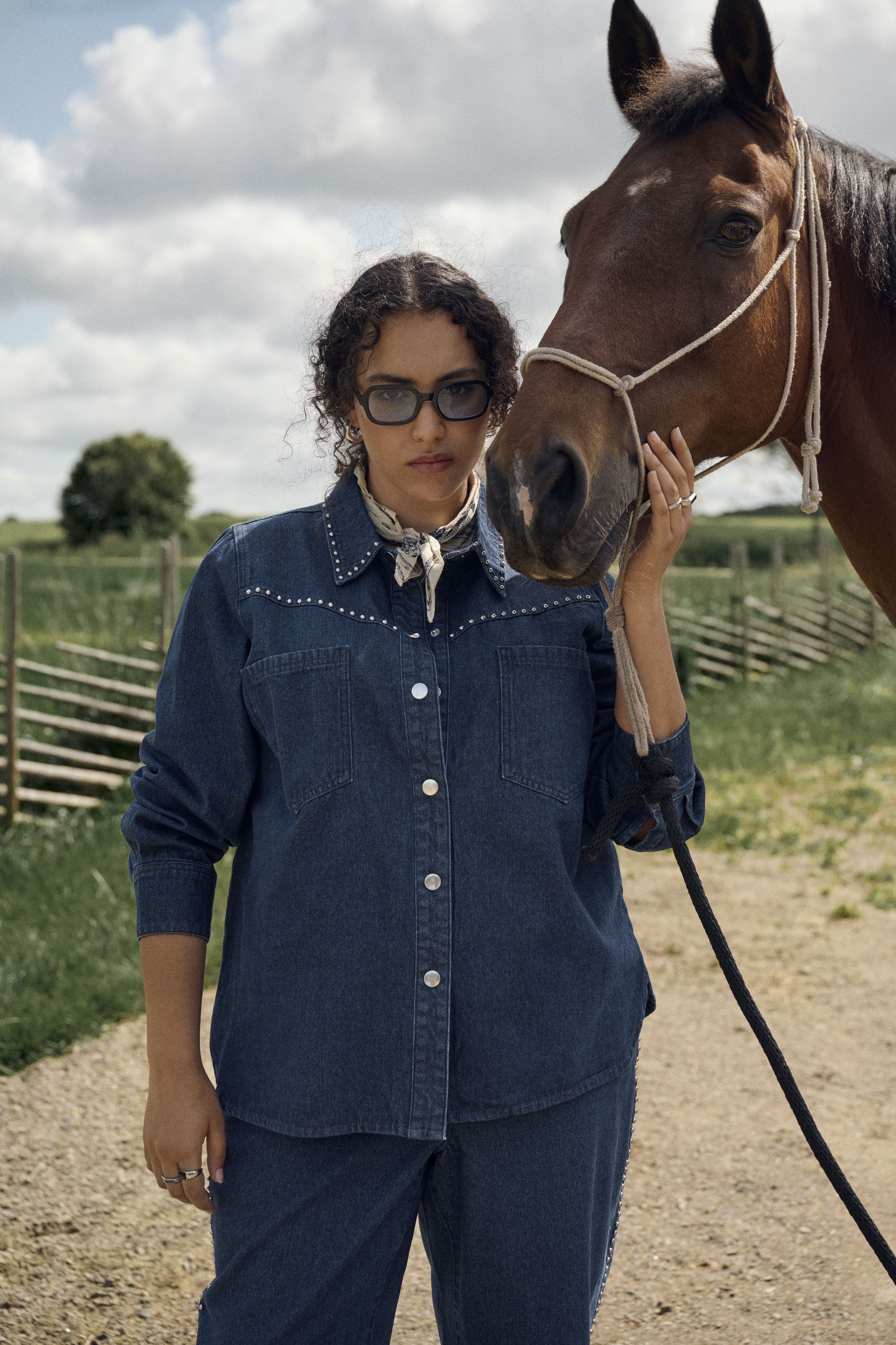 Matching denim set, , Model