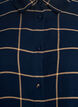 Checked oversized cotton shirt, Blue, Packshot image number 2