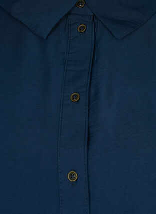 Viscose shirtdress with ruffle edge, Navy Blazer, Packshot image number 2