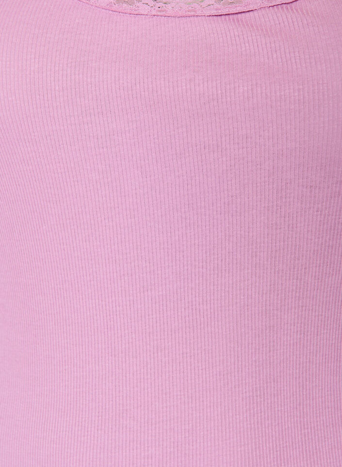 Top with lace trim, Purple, Packshot image number 2